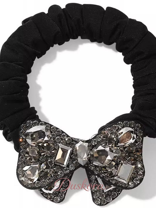 Crystal Bow Sparkle Scrunchie