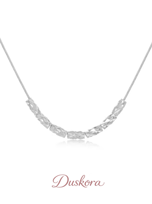 Silver Dust Pendant Necklace