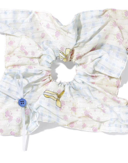 Floral Whisper Scarf Scrunchie